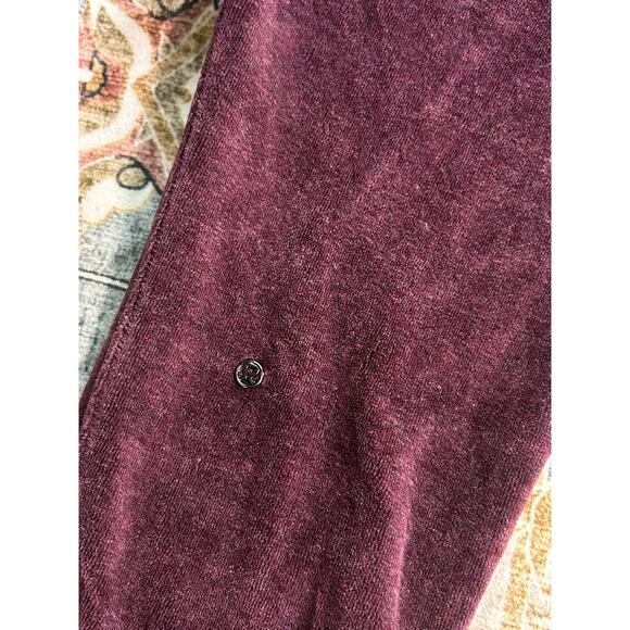 Lululemon Warm Down Jogger Sweatpants Velour Plum Track Pants 4 - Picture 7 of 10